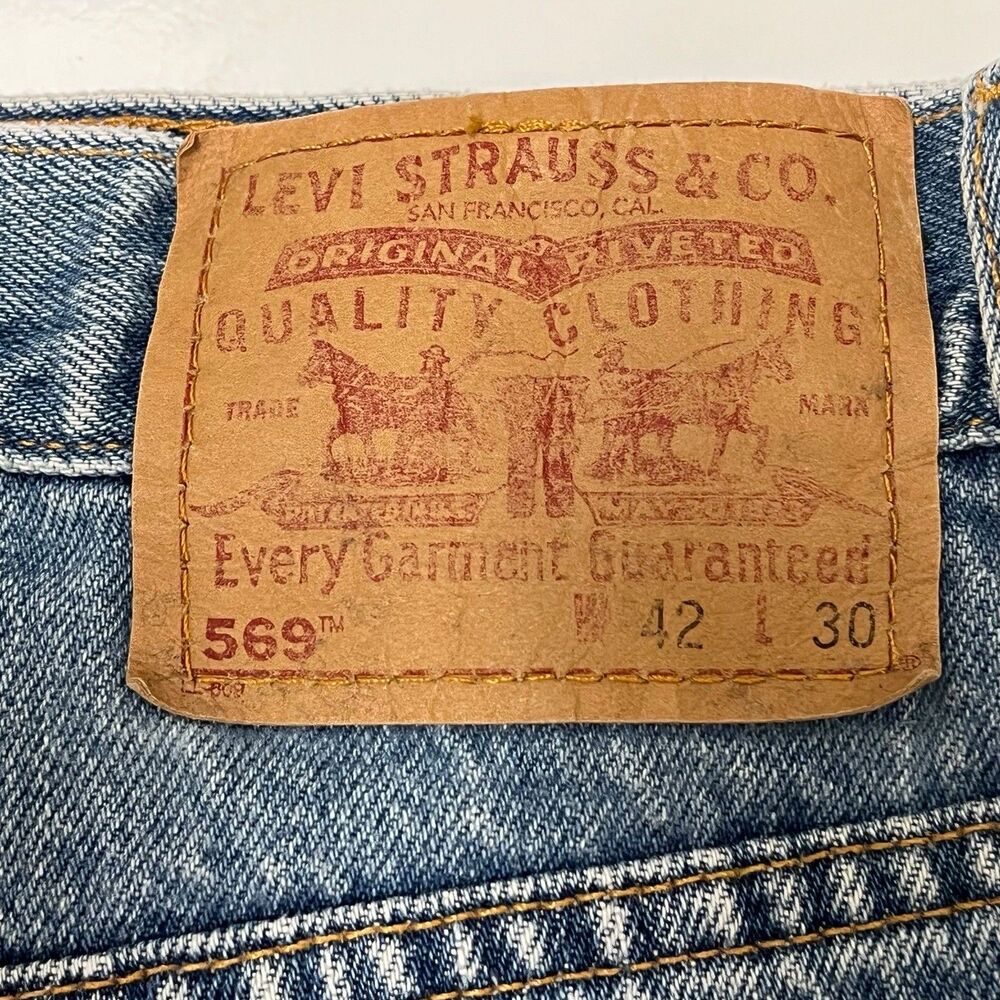 Vintage Y2K Levi’s 569 Loose Straight Fit Jeans Size 42 X 30 - Picture 3 of 9